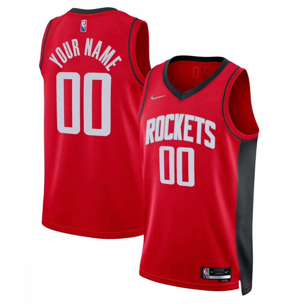 Houston Rockets 2021/22 Diamond Swingman Custom Jersey - Icon Edition - Red-Pro Kit Vault | Brand New 26/27 Sports Jerseys